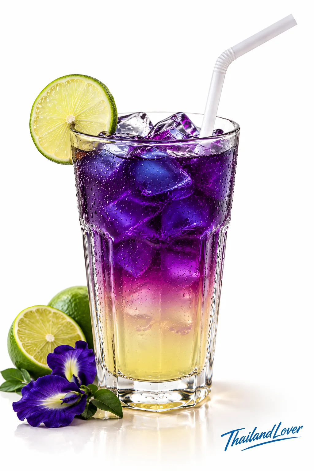 Butterfly pea with lime