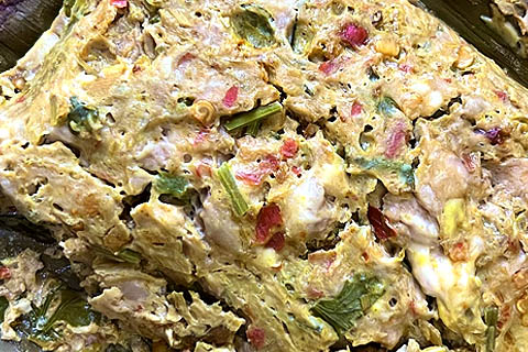 Spicy pig brain curry