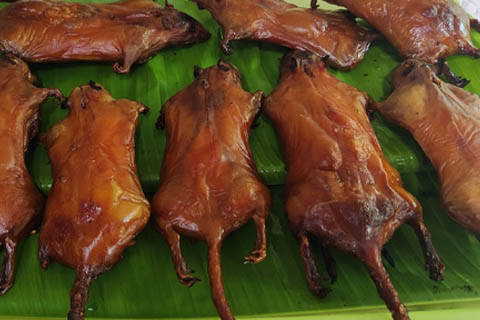 Grilled ricefield rat