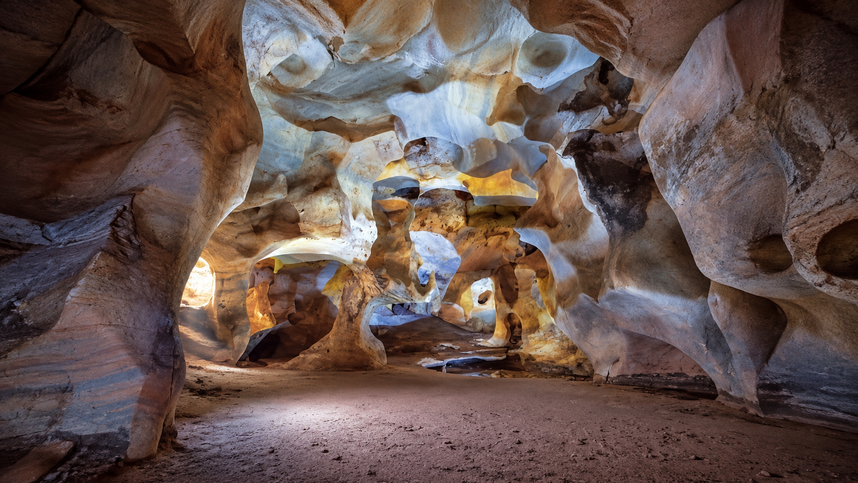 Sculpted limestone chambers of Tham Luang Mae Sap, a cave near Khun Khan National Park in Samoeng