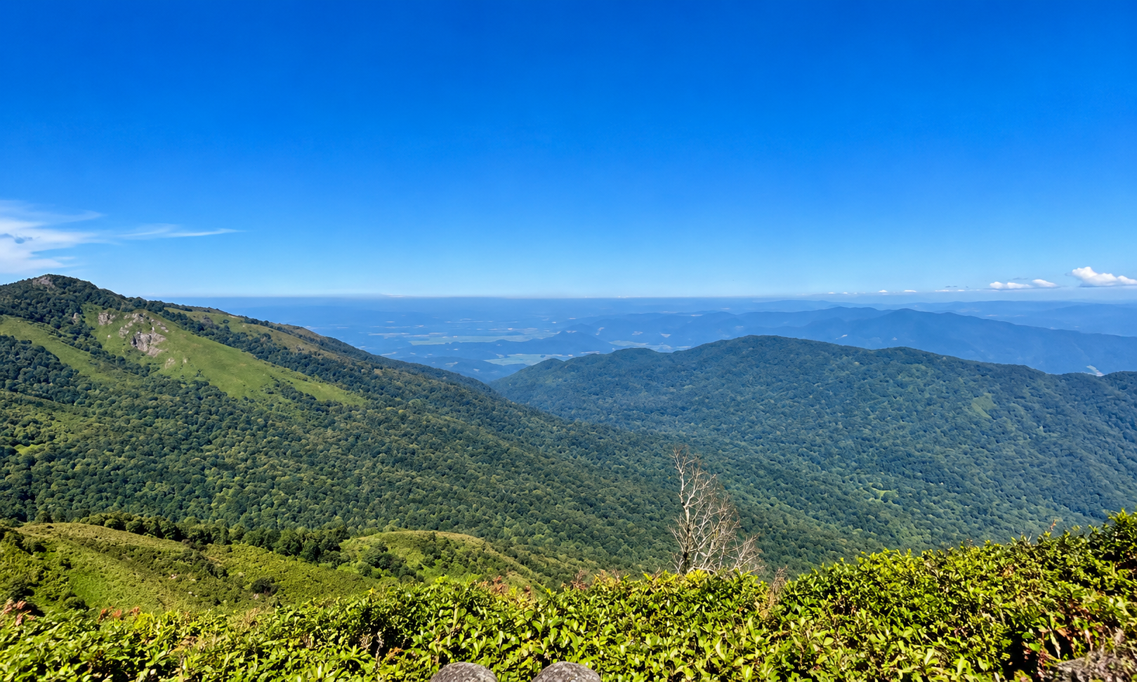 Green mountain forest and ridges at Doi Soi Malai National Park, Tak