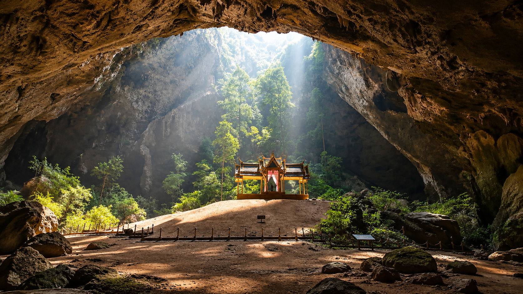 Khuha Kharuehat Pavilion in Phraya Nakhon Cave, Khao Sam Roi Yot National Park