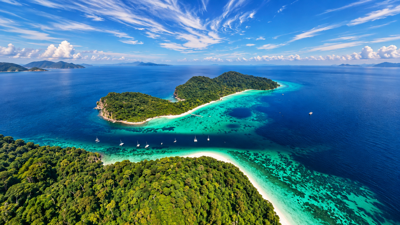 Coastal and marine scenery in Mu Ko Lanta National Park, Krabi