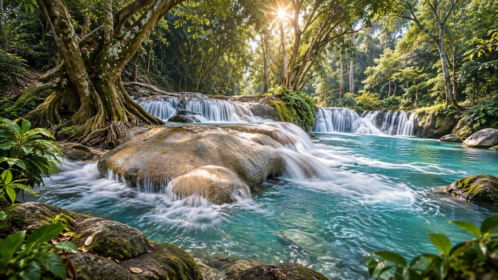 Forest shade and flowing water at Namtok Chet Sao Noi National Park