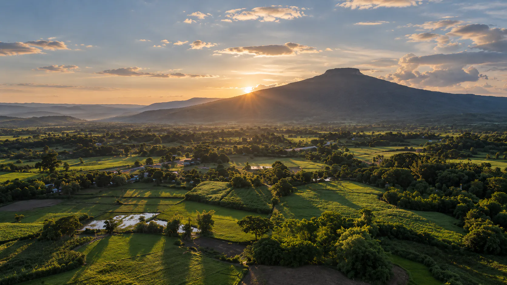 Highland landscape and forest around Phu Suan Sai National Park in Na Haeo