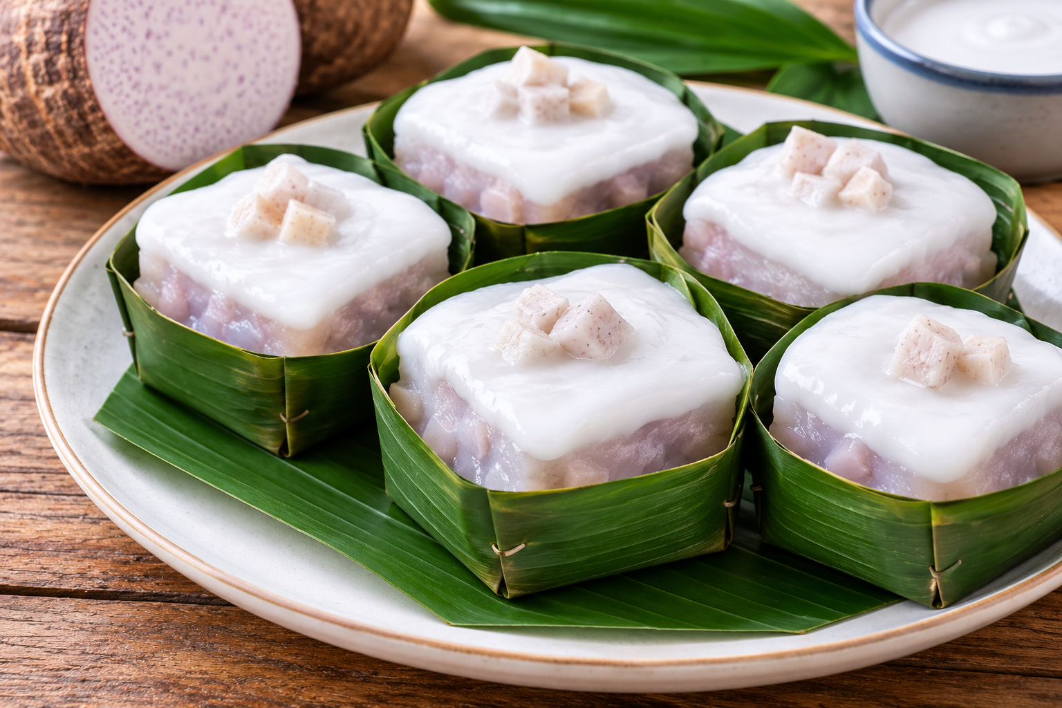 Tako, Thai pudding topped with coconut cream
