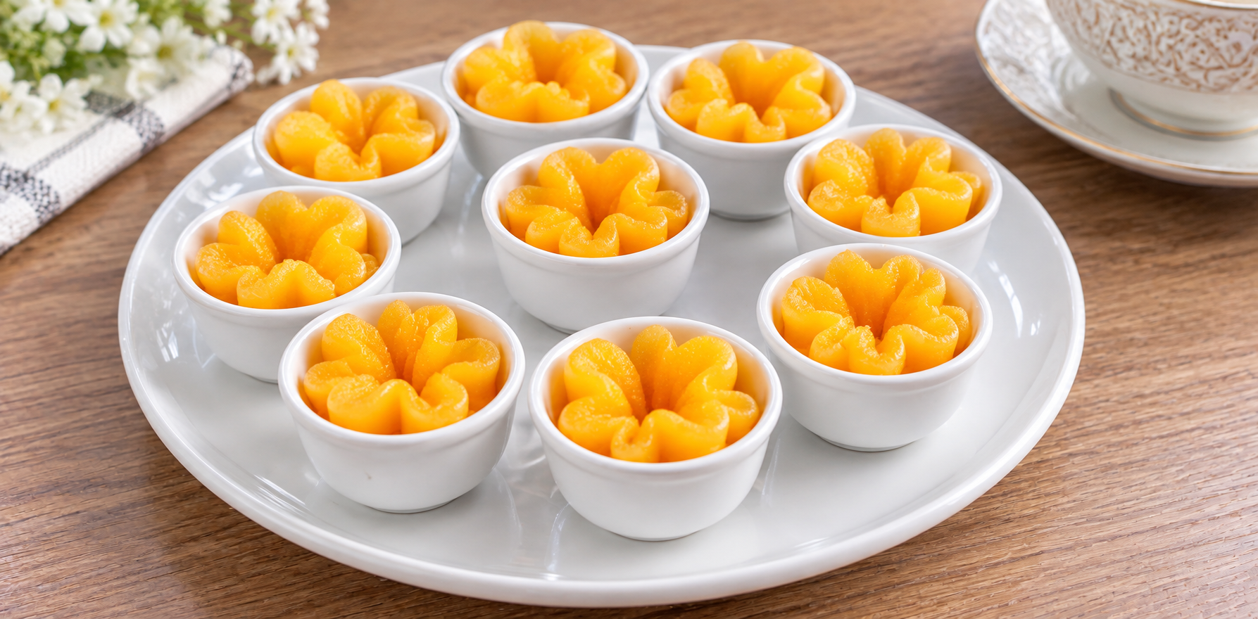 Thong Yip, flower-shaped Thai egg yolk sweets