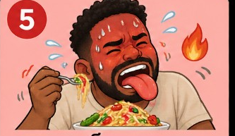 Level 5 — overheated diner, very spicy