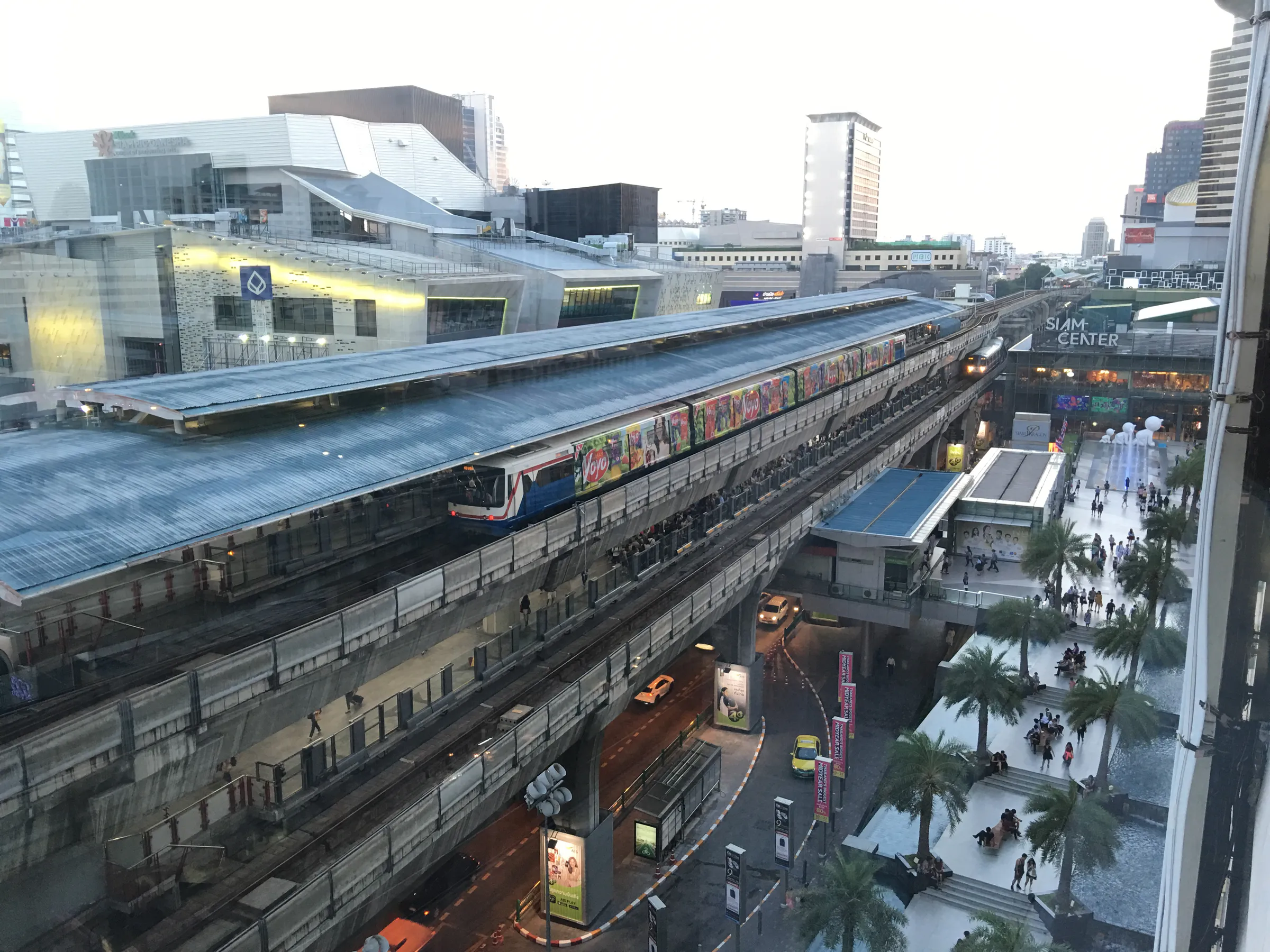 View of Siam BTS Station from Siam Paragon