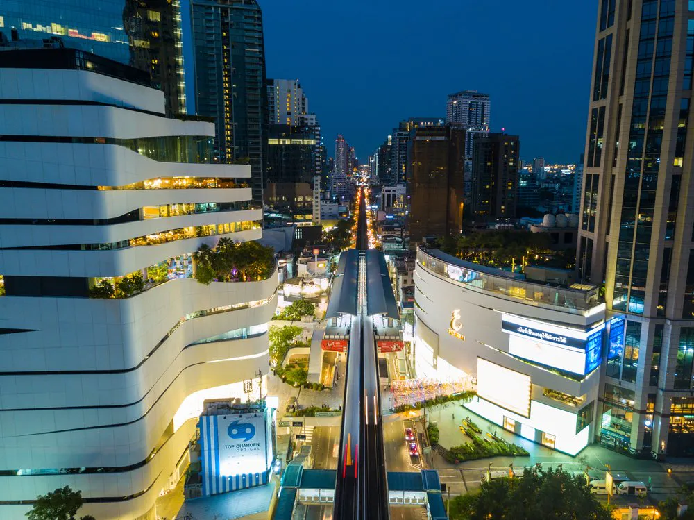 Bangkok cityscape around BTS Phrom Phong