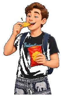 Tourist eating snacks on the train — what not to do